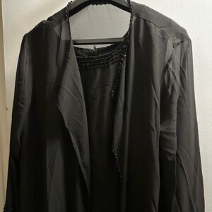 3 piece dress wear pants suit - pants + sleeveless top+ shear jacket